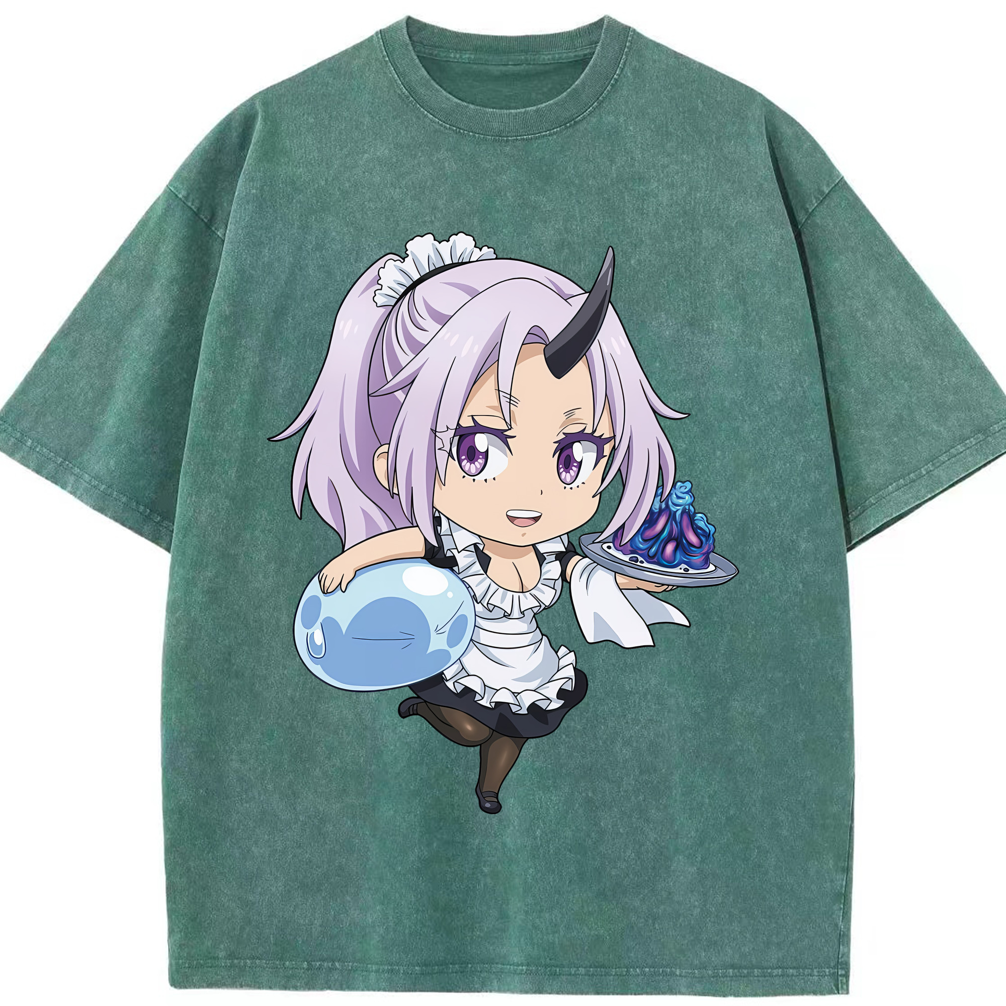 （画像用） 転スラ Regarding Reincarnated to Slime 綿100% ヴィンテージ風 半袖Tシャツ（フロントプリント）